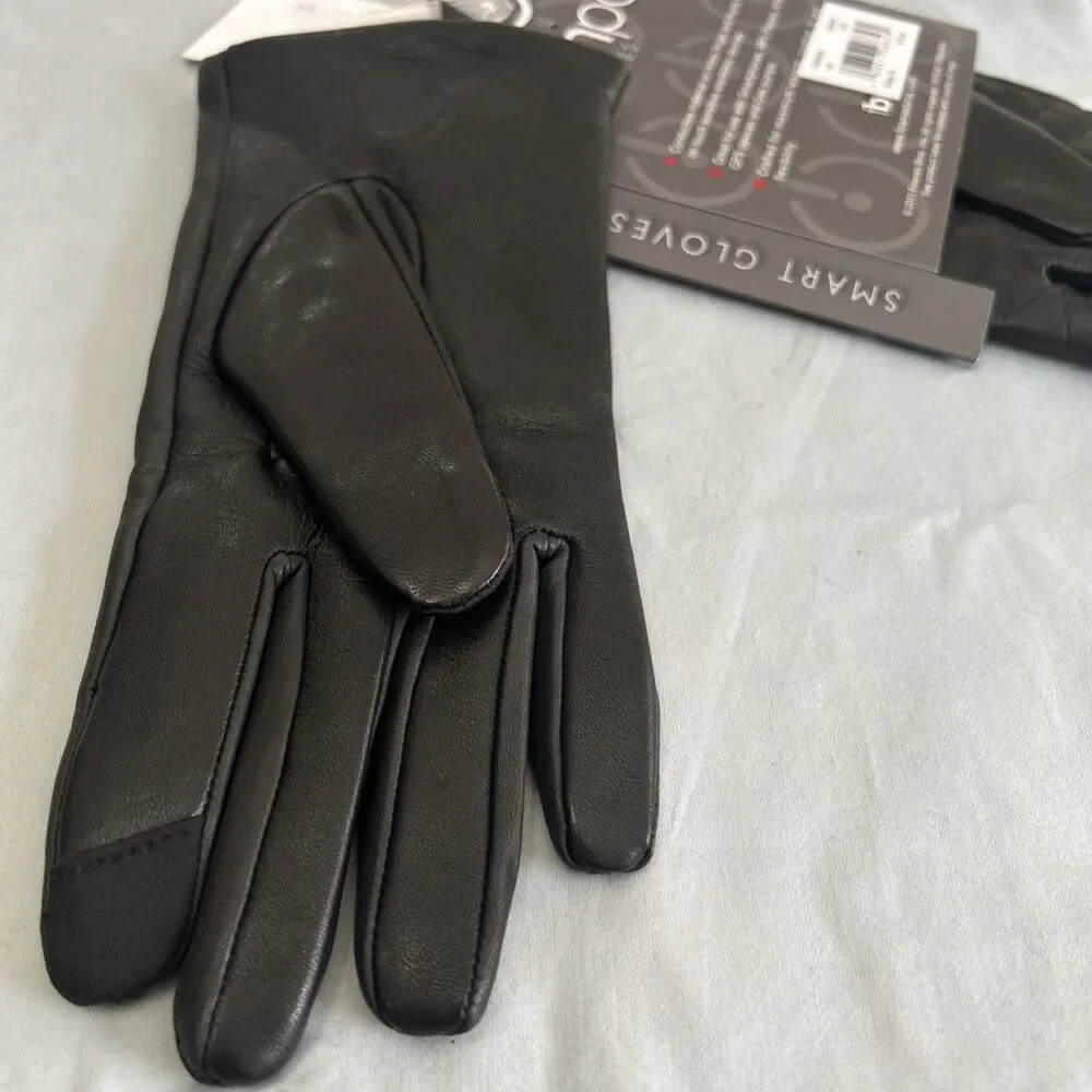 Touchpoint Smart Gloves Cashmere Lined Leather gloves Black Small